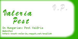 valeria pest business card
